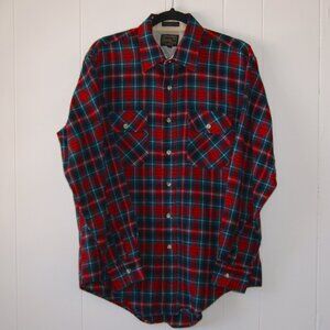 Country Squire || Men's Red & Green Flannel Shirt || Size 16